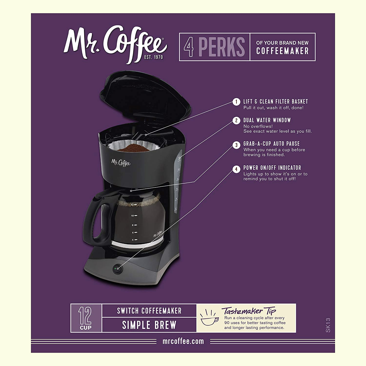 12 Cup Coffee Maker, Smart Plug Compatible - Model 43501PS